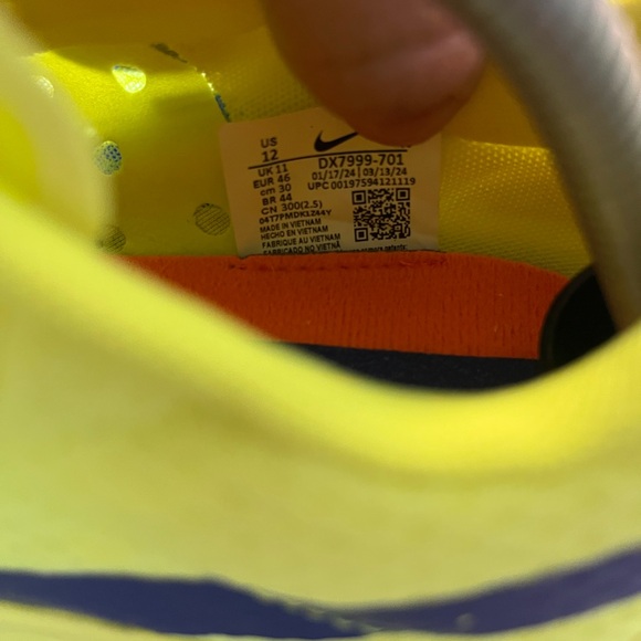 Nike Rival XC 6 Cross Country Spikes Volt Color Track Men's Size 12 DX7999-701 - Picture 10 of 11